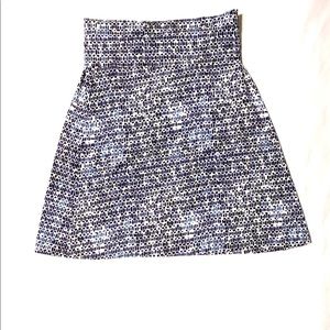 CYNTHIA ROWLEY Soft Stretchy Blue White A Line Skirt-Small